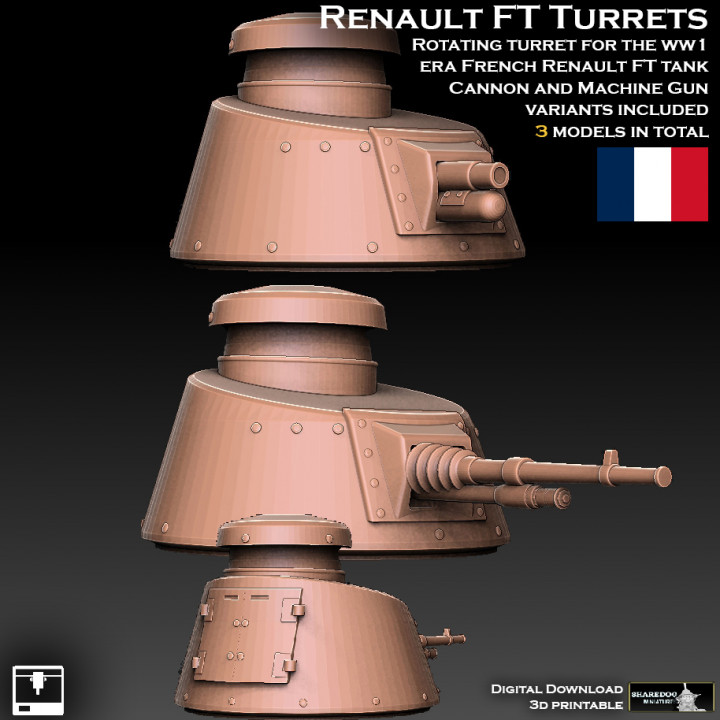 $3.00Renault FT Tank Turrets
