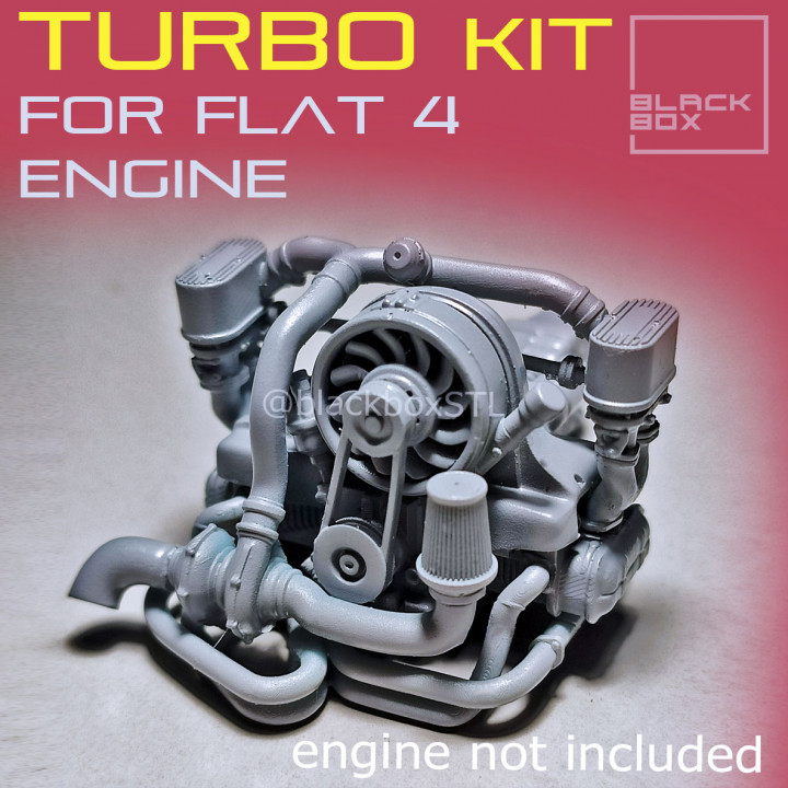 $7.30Turbo kit for Flat Four BASE ENGINE 1-24th for modelkits and diecast