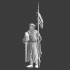 Medieval Templar knight with banner image