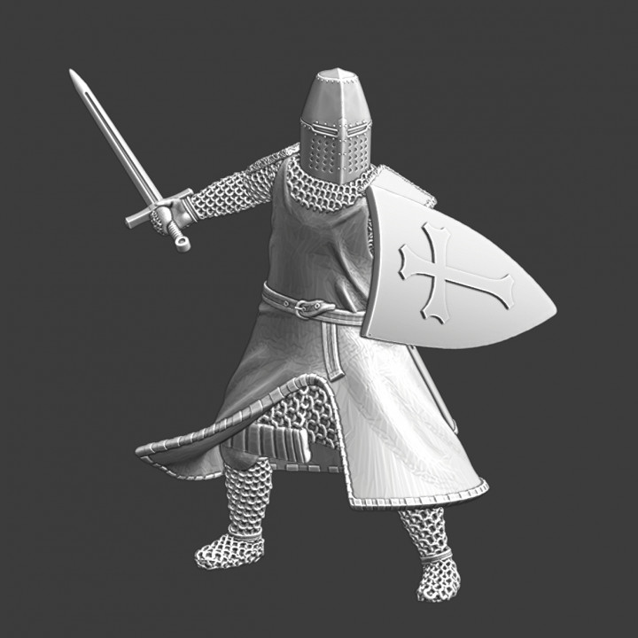 $5.00Medieval Order Knight - Great helm and sword
