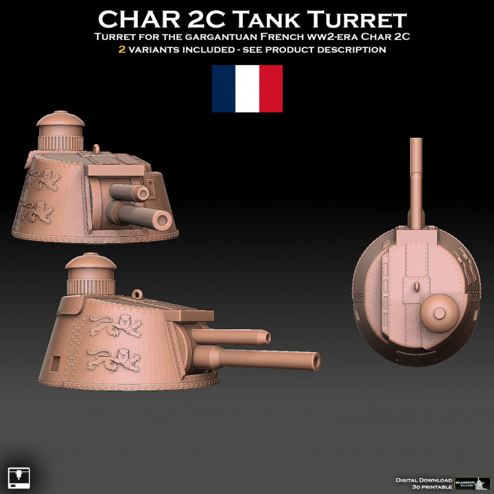 $4.00Char 2C Tank Turret