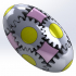 Egg shape bevel gear set for 3d printing image