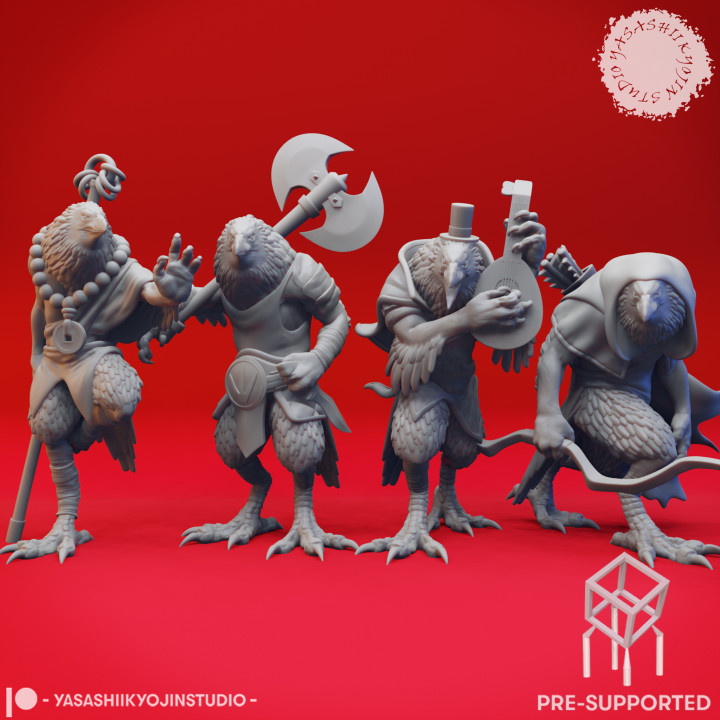 $5.99Kenku Mob - Tabletop Miniatures (Pre-Supported)