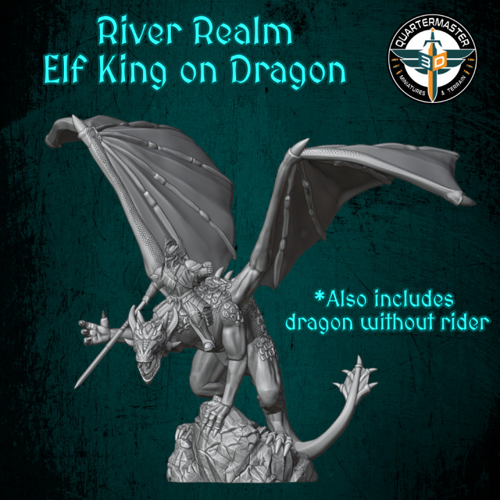 River Realm Elf King on Dragon's Cover