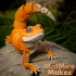 Leopard Gecko Articulated Toy, Print-In-Place Body, Snap-Fit Head, Cute Flexi image