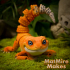 Leopard Gecko Articulated Toy, Print-In-Place Body, Snap-Fit Head, Cute Flexi image