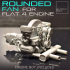 Rounded Fan set FOR FLAT FOUR BASE ENGINE 1-24TH FOR MODELKITS AND DIECAST image
