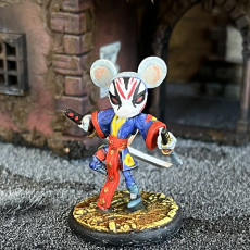 Picture of print of Mouse Ninja (pre-supported included)