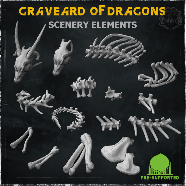 Graveard of Dragons (Scenery Elements) - Wargame Bases & Toppers 2.0's Cover