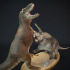 Tyrannosaurus Rex vs Triceratops scene image
