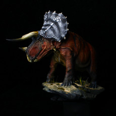 Picture of print of Triceratops old bull dinosaur