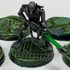Picture of print of LegendGames Necron 32mm blasted bases round x10