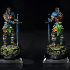 Picture of print of Human Wild Barbarian Fighter - Lucian Grey