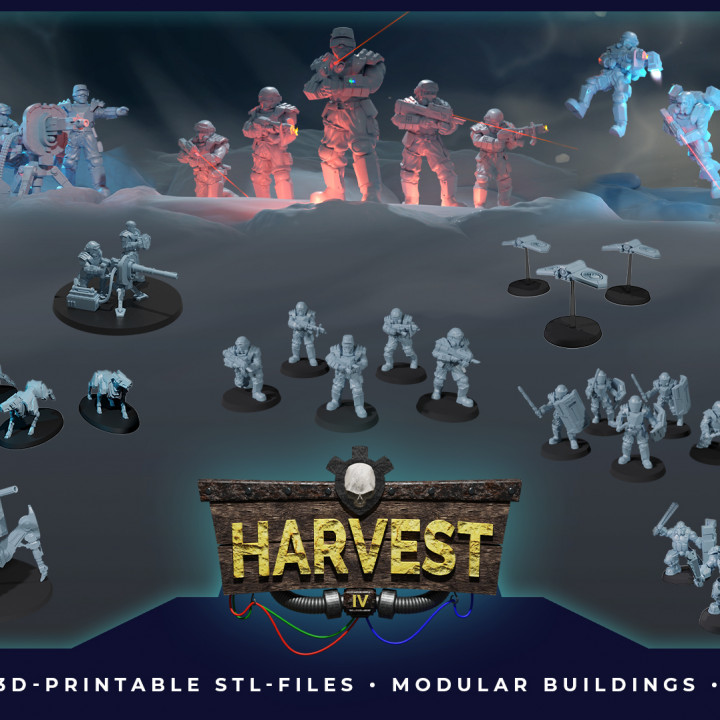 HARVEST IV – ULTIMATE COLLECTION – 3D-printable wargaming miniatures & terrain's Cover