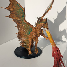 Picture of print of Brass Dragon Set / Legendary Metallic Drake / Winged Desert Encounter / Magical Beast