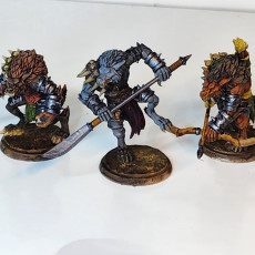 Picture of print of Werewolves warriors male set 6 miniatures 32mm pre-supported