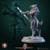 Werewolves warriors female set 6 miniatures 32mm pre-supported image