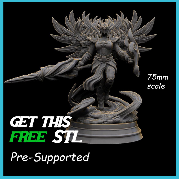3D Printable Teya Sacred Valkyrie FREE by Lion Heart Forge
