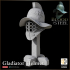 Gladiator Helmet on Stand - Blood and Steel image