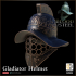 Gladiator Helmet on Stand - Blood and Steel image