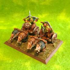 Picture of print of Warmaster Orc Boar Chariots (10mm Warmaster)