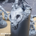 FREE* Cylindrical display plinth with monster skull and alien spacerocks. image