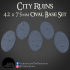 42 x 75mm OVAL CITY RUINS BASE SET (SUPPORTED) image