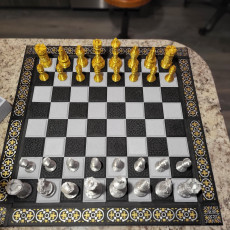 Picture of print of Hexchess 2 - Textured Tiles and Borders - Set 1