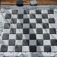 Picture of print of Hexchess 2 - Textured Tiles and Borders - Set 2