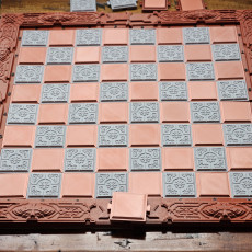 Picture of print of Hexchess 2 - Textured Tiles and Borders - Set 5