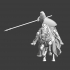 Medieval crusader knight - charging with lance image