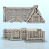 Medieval house in wood and stone with canopy and concave roof (12) - Alkemy Lord of the Rings War of the Rose Warcrow Saga image