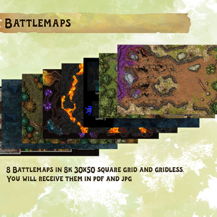 8 Battlemaps 8k pdf/jpg's Cover