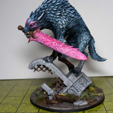 Picture of print of Fenrir - The Old Wolf (Requiem Demon Hunters)