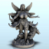 Four winged fairy running with flower dress (censored version) (1) - miniatures erotica woman figure image