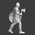 Medieval Varangian guard - walking with axe image