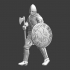 Medieval Varangian guard - walking with axe image