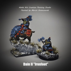 Picture of print of Silver Goat Dwarves Lord Iron - Foot and Mounted | Silver Goat Dwarves | Fantasy