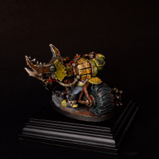 Picture of print of Da road boss, orc warboss on warbike (pre-supported)