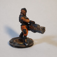 Picture of print of (0117) Male cyberpunk with heavy cannon