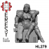 HL279 - Heresylab - SciFi Female PinUp Marine Maiden Topless image