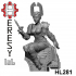 HL281 - Heresylab - SciFi Female PinUp Black Templar Miden Topless image