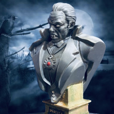 Picture of print of Dracula bust