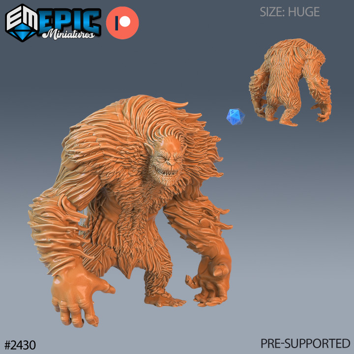 3D Printable Yeti Abomination / Big Foot / Frost Giant / Bigfoot