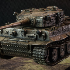 Picture of print of Panzer VI Tiger Ausf. E 1944 (late) (damaged version) - WW2 German Flames of War Bolt Action Command Blitzgrieg