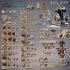 105pc Japanese Bases, Decoration Bits, Scatter, and Terrain Pack image