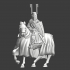 Medieval mounted Teutonic Knight with axe image
