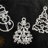 Christmas Line Work Ornaments - Pack 1 | Holiday Decorations image
