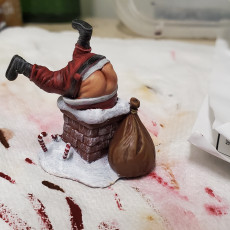 Picture of print of Chimney Santa Miniature - Pre-Supported