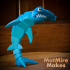 Hammerhead Shark Articulated Toy, Print-In-Place Body, Snap-Fit Head, Cute Flexi image